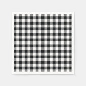 Black Karo Gingham Pattern Napkins Serviette (Vorderseite)