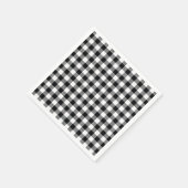 Black Karo Gingham Pattern Napkins Serviette (Ecke)