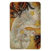 BLACK-KATZEN UND HALLOWEE UNICORN-Leere Magnet (Vertikal)