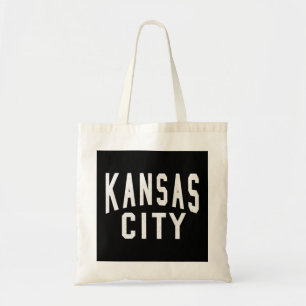 Black KC Kansas City Black & White Retro Basic Vin Tragetasche