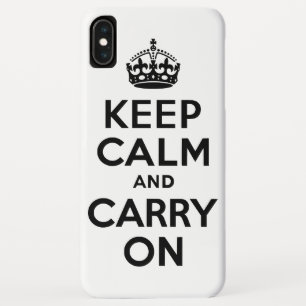 Black Keep Calm und Mach Weiter Case-Mate Hülle