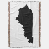 Black Kentucky Shape Decke (Vorderseite Vertikal)