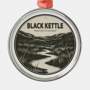 Black Kettle National Grassland Bach Ornament Aus Metall