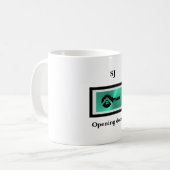Black Key and Turquoise Real Estate Business Mug Kaffeetasse (Vorderseite Links)