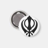 Black Khanda Magnet (Vorderseite/Rückseite)
