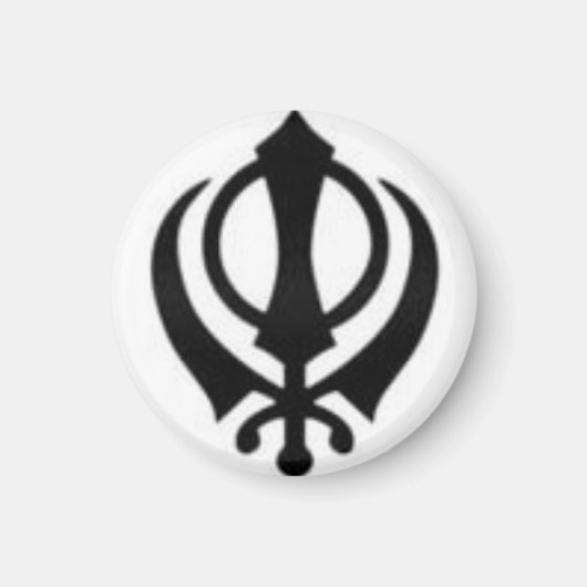 Black Khanda Magnet (Vorne)