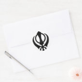 Black Khanda Runder Aufkleber (Umschlag)