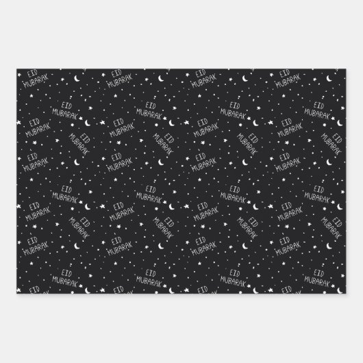 Black Kids Eid Mubarak Geschenkpapier Set (Vorderseite 2)