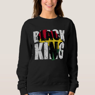Black King Africa Map Black History Montag Afrika  Sweatshirt