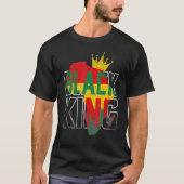 Black King Africa Map Black History Month Africa P T-Shirt (Vorderseite)