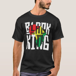 Black King Africa Tribal for Boys Men Black Histor T-Shirt