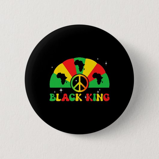 Black King African American Junetenth 1865 Black Button (Vorderseite)