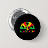 Black King African American Junetenth 1865 Black Button (Vorne & Hinten)