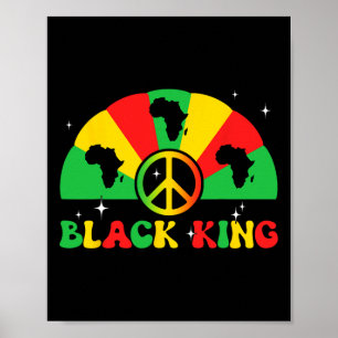 Black King African American Junetenth 1865 Black Poster