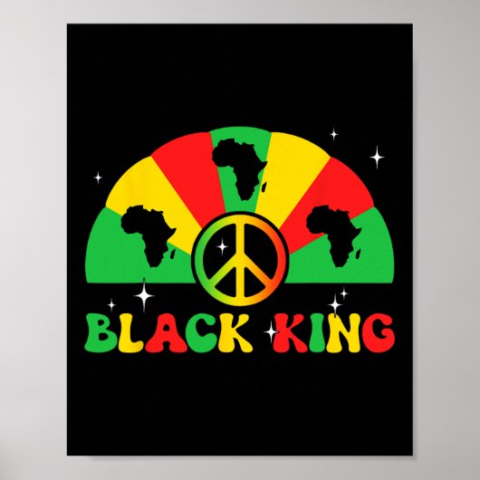 Black King African American Junetenth 1865 Black Poster (Vorne)