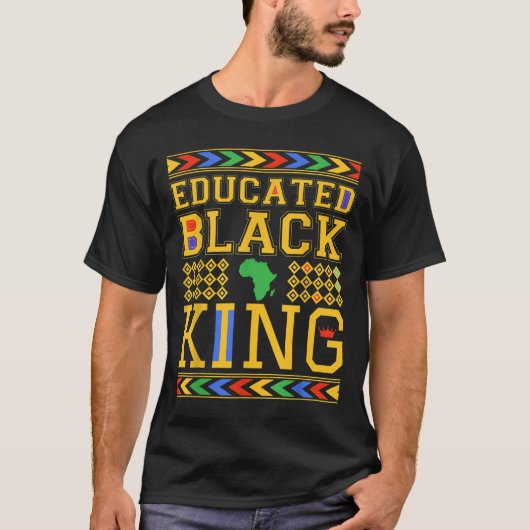 Black KING African Dashiki Black History T-Shirt (Vorderseite)