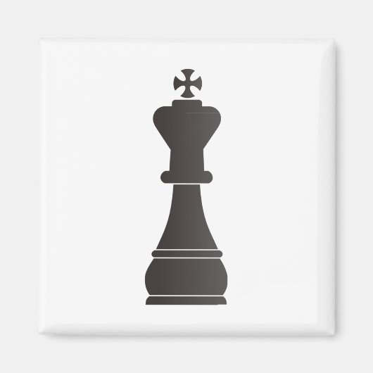 Black King Chess Magnet (Vorne)