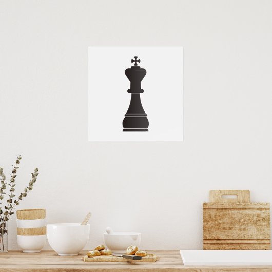 Black King Chess Poster (Küche)