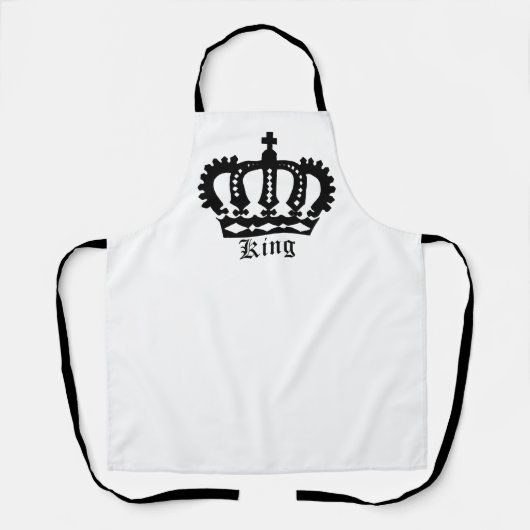 Black King Crown auf Schürze (Vorderseite)