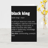 Black King Definition African Pride Black History  Karte (Gelbe Blume)