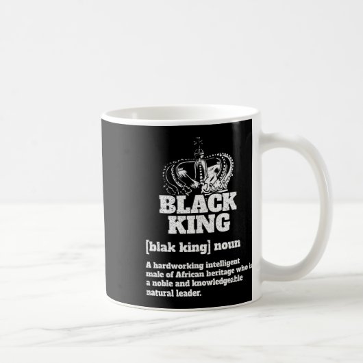 Black King Definition Afrikanischer Stolz Kaffeetasse (Rechts)
