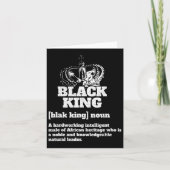 Black King Definition Afrikanischer Stolz Karte (Vorderseite)