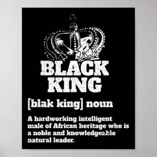 Black King Definition Afrikanischer Stolz Poster