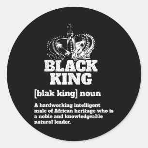 Black King Definition Afrikanischer Stolz Runder Aufkleber