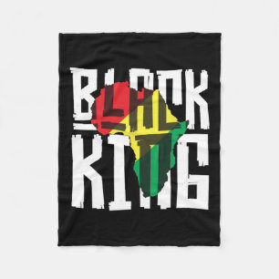 Black King for Boys Men History Montag Afrika Trib Fleecedecke