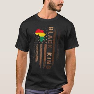 Black King for Boys Men History Month Africa Trib T-Shirt