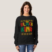 Black King History Month Proud Afro African Queen  Sweatshirt (Vorne ganz)