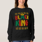 Black King History Month Proud Afro African Queen  Sweatshirt (Vorderseite)