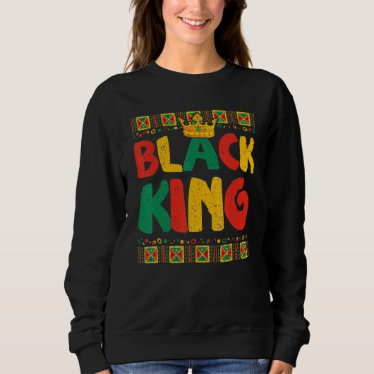 Black King History Month Proud Afro African Queen  Sweatshirt (Vorderseite)