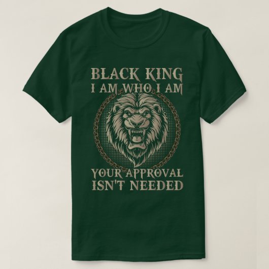 Black King I bin, der ich bin Ihre Zustimmung ist T-Shirt (Design vorne)