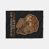 Black King Independence Day Melanin Vater Männer T Fleecedecke (Vorderseite (Horizontal))