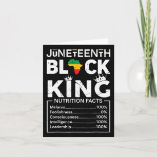 Black King Juneteenth 1865 Unabhängigkeitstag Schw Karte