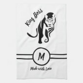 Black King Lion Leo Geschirrtuch (Vertikal)