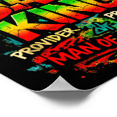 Black King Man Of God Strong Leader Melanin Black Poster (Ecke)