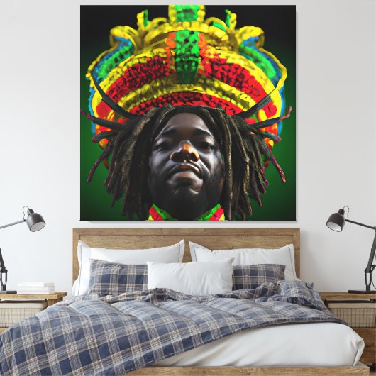 Black King Melanin Man Bruh Men Son Boy Prince Leinwanddruck (Insitu (Schlafzimmer))