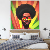 Black King Melanin Man Bruh Men Son Boy Prince Leinwanddruck (Insitu (Schlafzimmer))