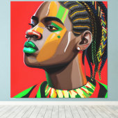 Black King Melanin Man Bruh Men Son Boy Prince Leinwanddruck (Insitu (Holzboden))