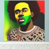 Black King Melanin Man Bruh Men Son Boy Prince Leinwanddruck (Insitu (Holzboden))