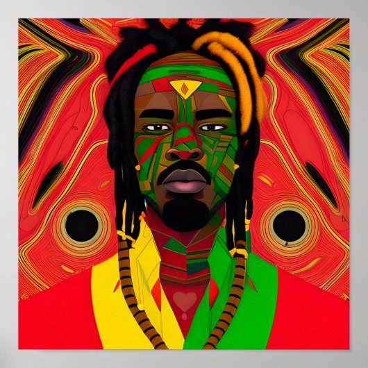 Black King Melanin Man Bruh Men Son Boy Prince Poster (Vorne)