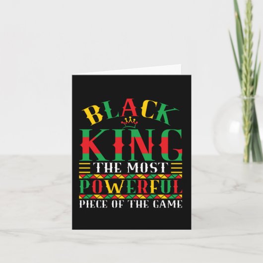 Black King Powerful Juneteenth Emanzipationstag Bl Karte (Vorderseite)