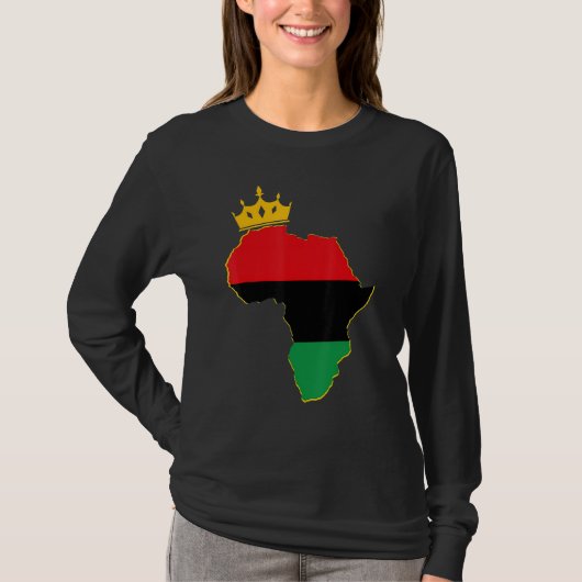 Black King Queen Couple Matching African American T-Shirt (Vorderseite)