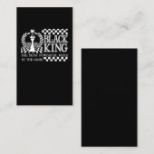Black King Schach Piece Black African American Men Visitenkarte (Vorne/Hinten)