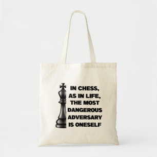 Black King Schach Piece Wisdom Power Strategie Tragetasche