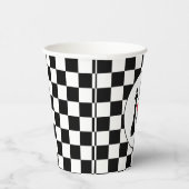 Black King Schach Pieces Gay Wedding Monogram Pappbecher (Rechts)