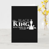 Black King - The Most Powerful Piece In The Game - Karte (Gelbe Blume)