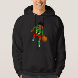 Black King treibt Basketball-Braune Skin Boys Hoodie